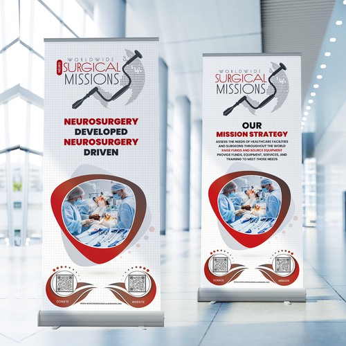 Surgical Non-Profit needs two 33x84in retractable banners for exhibitions Design by Graphic-Emperor