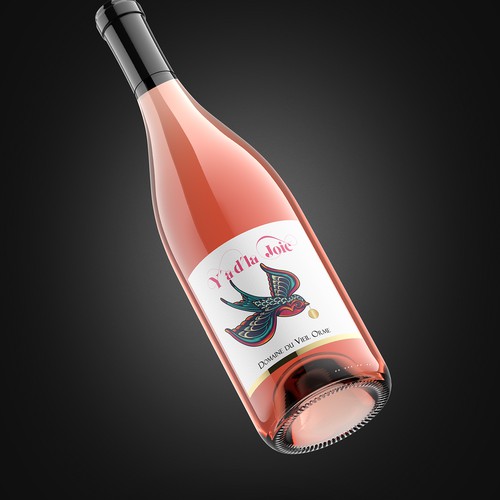 Design Fruity Dry Rosé Wine por Shark1@