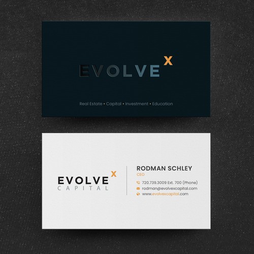 Design a Powerful Business Card to Bring EvolveX Capital to Life! Diseño de mushfico