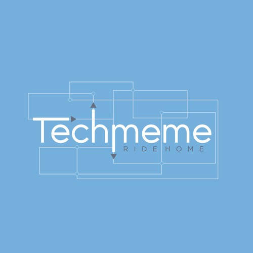 Reimagine the Techmeme Ride Home podcast logo Logo design contest