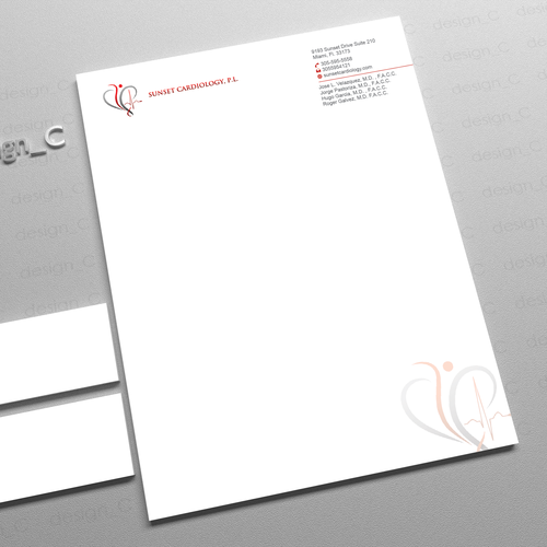 CReate a professional letterhead for a cardiology practice ...
