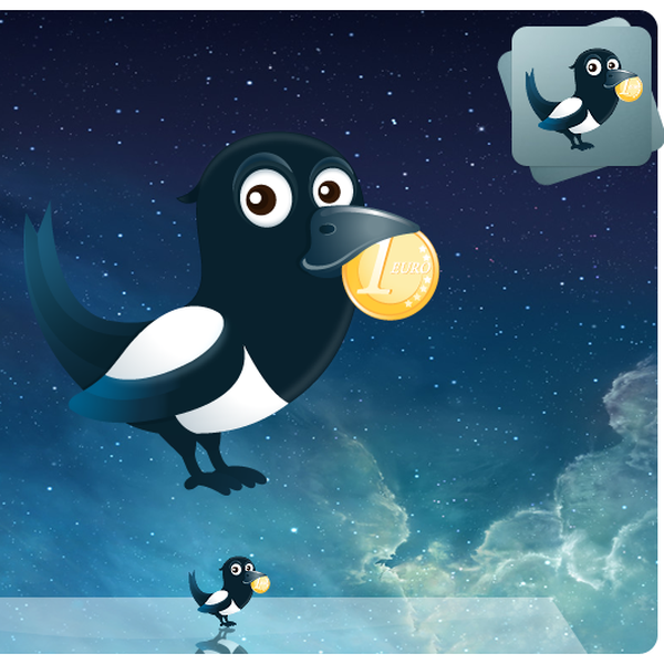 OS X app icon- thievish magpie