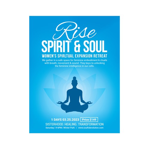 Spiritual Retreat Flyer Design by The Cloud Digital