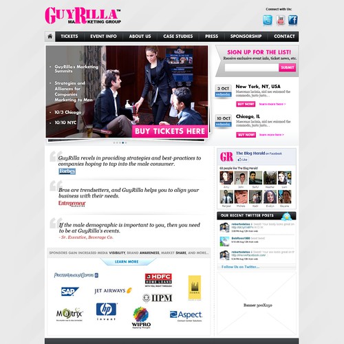 Website Layout - GuyRilla Marketing Group Design von KrishnaCreation