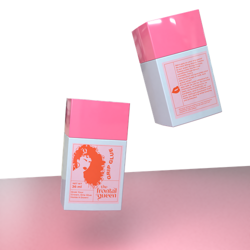 Design Wig Glue Product label  for a Viral Gen Z hair brand! Design by ANGEL■█