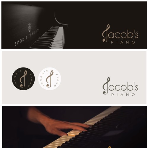 Piano related logo for my popular YouTube brand-ontwerp door danil_crea