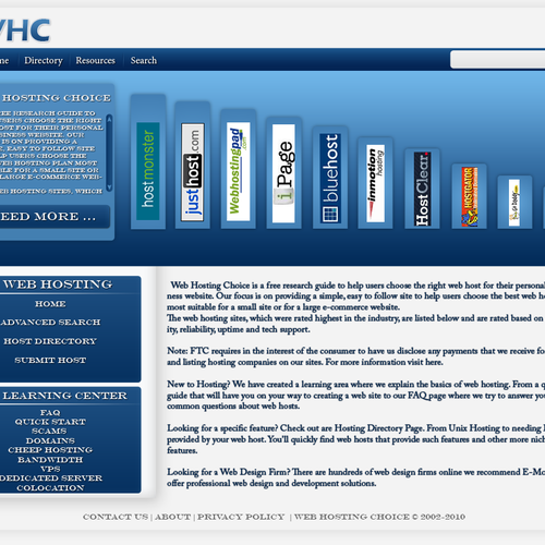 Redesign WebHostingChoice.com Design by d-zel