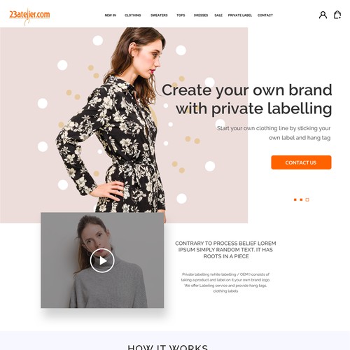 Design a landing page for fashion clothes company Design by Wilsen Tish