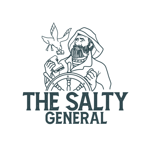 Salty New England General Store / sandwich shop combining classic text & modern imagery Design by Wuiing!