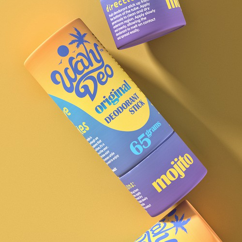 Design creative product packaging for an up and coming deodorant brand! Design by Meln