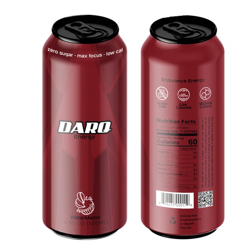 Create a unique Design for a sugar free Energy Drink Can! Design by rakaruaan