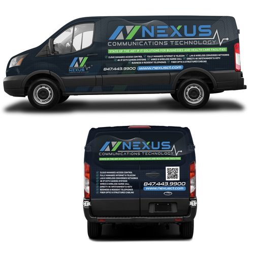 Design custom van wrap to be used on Ford Transit and Ford Transit Connect for Technology Company Design by kikodesigns