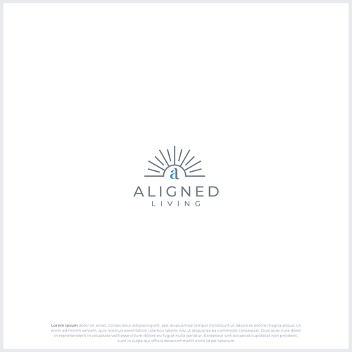 Modern yet simple logo. Think about how to play off of “aligned"- physical, mental, social health alignment Design by PATKIJING!