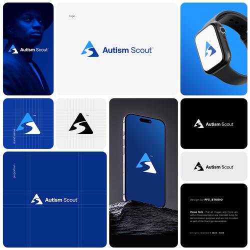 "Logo Design for Autism Scout - AI Support App for Parents" winning Postcard, flyer or print