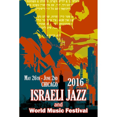 Israeli Jazz and World Music Festival Ontwerp door krlegend