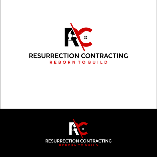 "Reborn To Build" construction company logo. Design by DoeL99