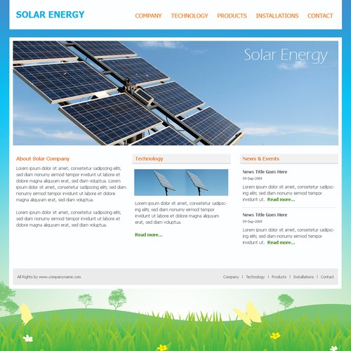 1-3 Page Website Template Design von DotDesign.in