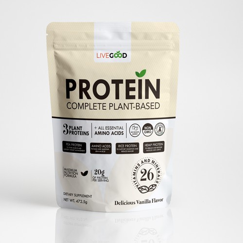 ***GUARANTEED PRIZE*** - LABEL DESIGN for Protein Powder -*****NEW***** Design by Gergana ®