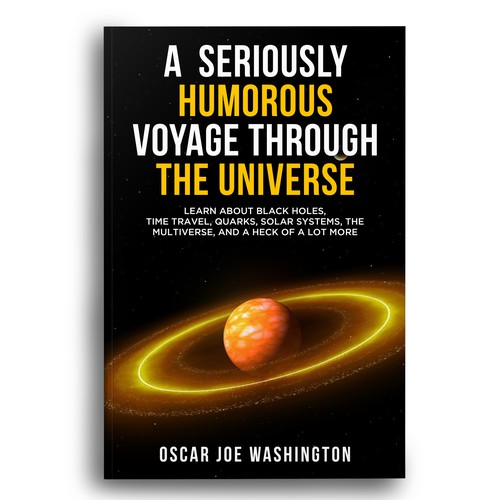 Design an exciting cover, front and back, for a book about the Universe. Design by Bigpoints