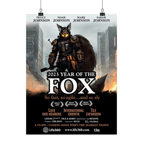 Design di Life360 2023 Year of the Fox Poster di Xnine