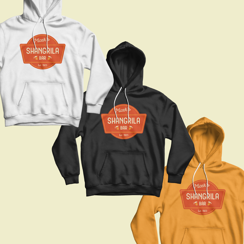 Retro hoodie illustration design for family owned bar Design by zkree