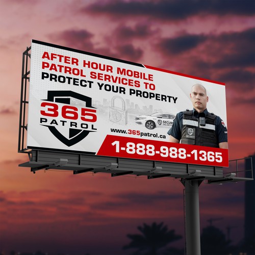 I need a billboard design for a Security Guard Company Design by SoftSkills