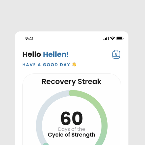 Porn Addiction Recovery Tracking App Design by Ángel Arias