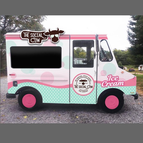 Vintage Ice Cream Truck Wrap Design von classicrock