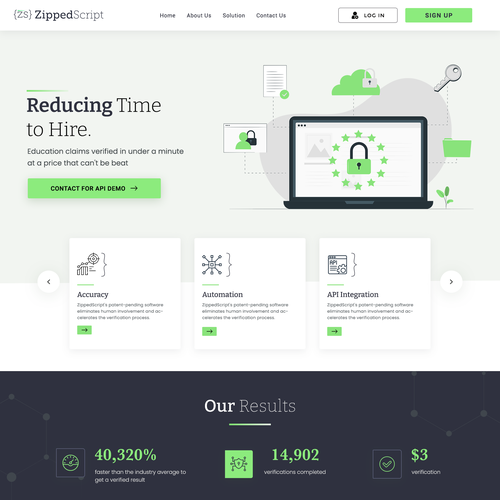 Design a Modern 1 page website for a software Startup! Design by VirtuaLPainter