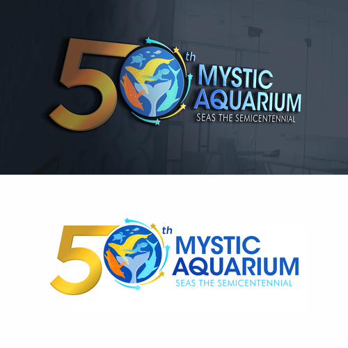 Mystic Aquarium Needs Special logo for 50th Year Anniversary Diseño de Grad™