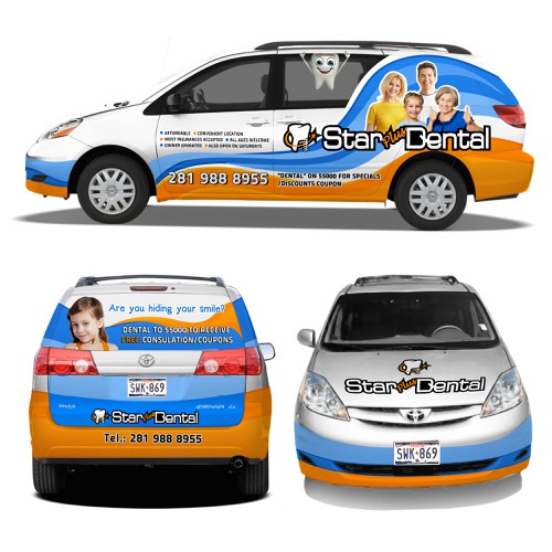 CAR wrap design for Dental office Design by Julia S.