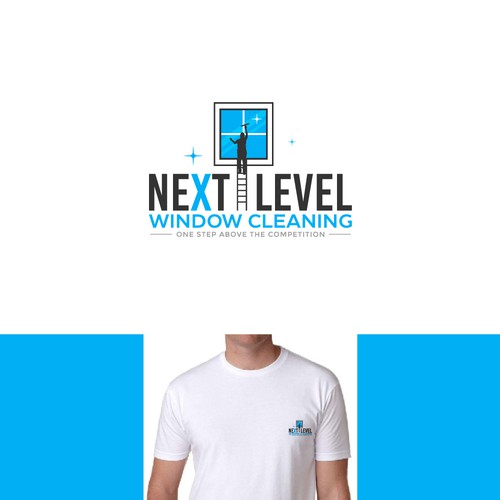 eye-catching window cleaning logo, appeals to homeowners. Design by Elite Craters