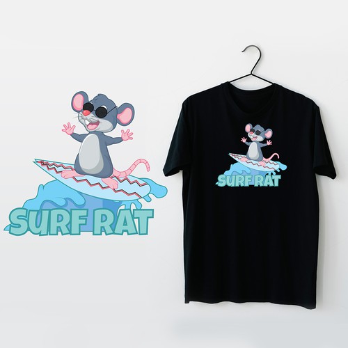 Surf Rat (Please design my husband's childhood comic book character) Design by Diana Dnes