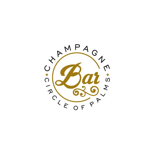 Luxury and modern Champagne Bar logo Design by Gustyjoe