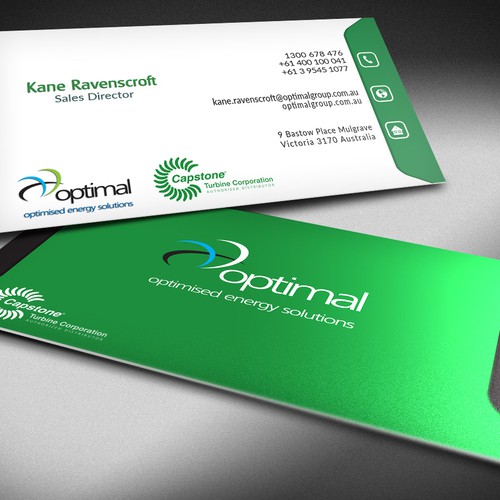 Create new business cards for Optimal Group Design réalisé par Creative Catcher