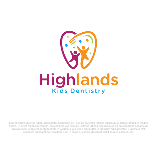 Modern & Fun Kids Dental Office Logo Design by supri™