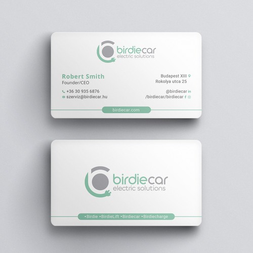 business card for company called birdie Design by Roni_