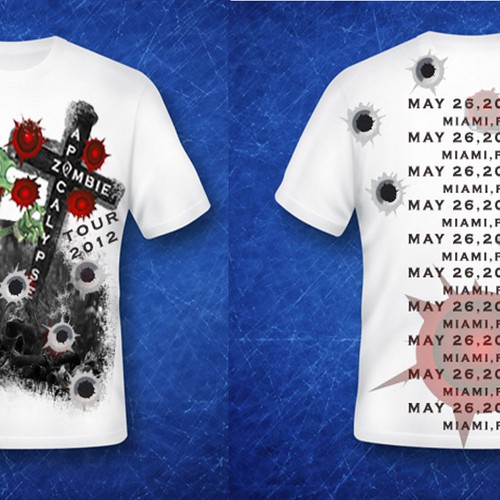 Zombie Apocalypse Tour T-Shirt for The News Junkie  Design by vini19