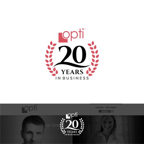 Opti 20th Anniversary Logos Design by onder