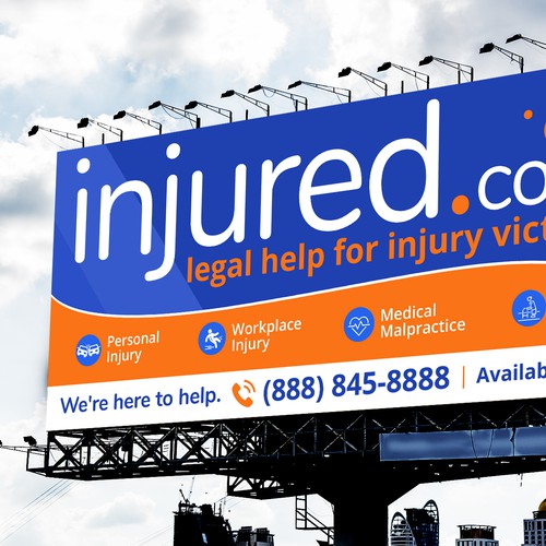 Injured.com Billboard Poster Design Design by GrApHiC cReAtIoN™