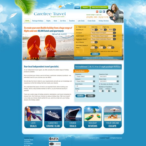 Website for Travel Agent - take design to a new level