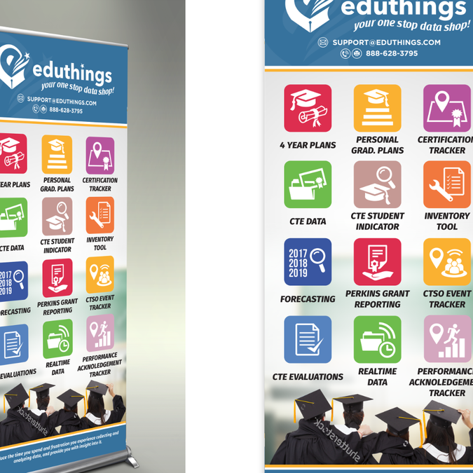 Large retractable banner for Eduthings at tradeshows | Signage contest