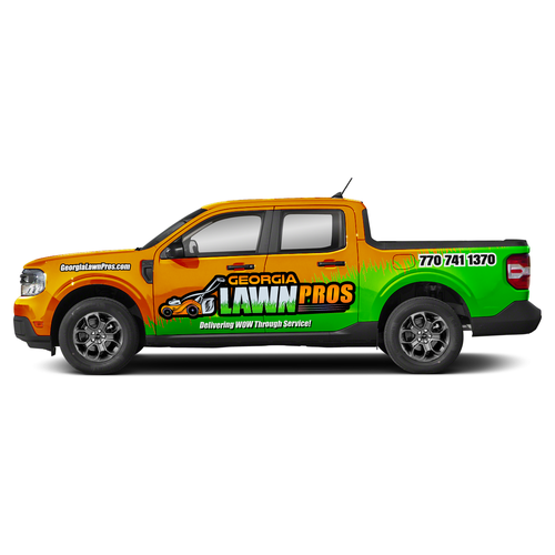 Need eye catching wrap designed for a lawn care company! Design by jacondsign