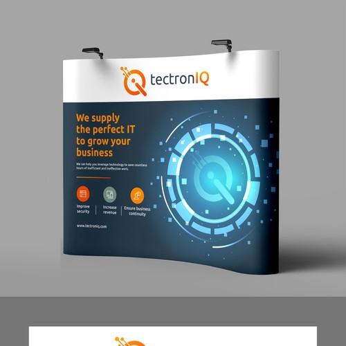 Simple trade show banner for technology company Design by dezignedge*