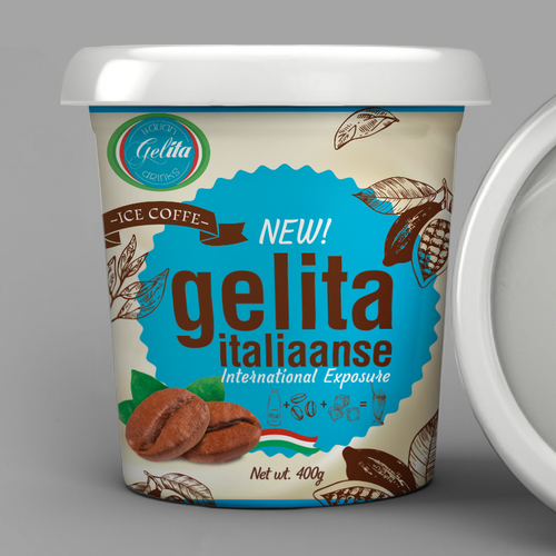 Italian Ice Coffee mix @ home  Label Design by garryveda.com