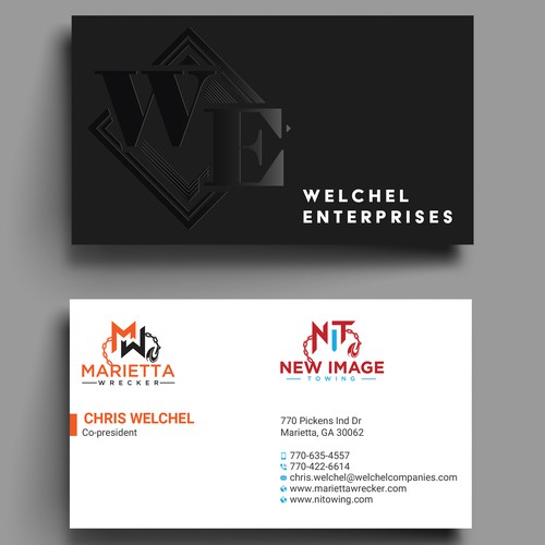 Powerful business card for large towing enterprise Design by prosenjit_P