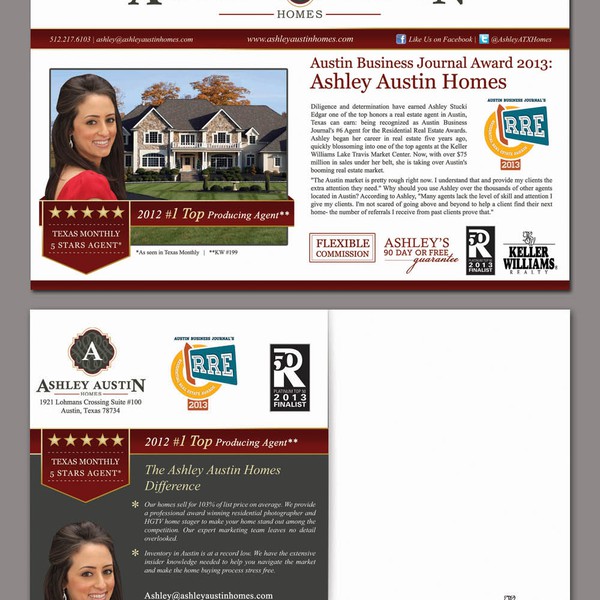 Create the next postcard or flyer for Ashley Austin Homes