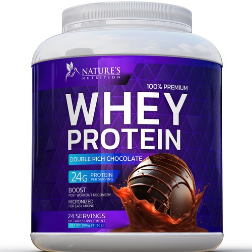 Tasty Whey Protein Chocolate Design Needed for Nature's Nutrition Design réalisé par R O S H I N