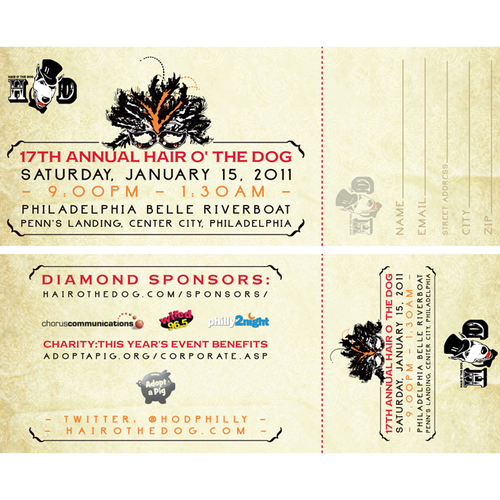 Black Tie Event Ticket Design Design by ra25