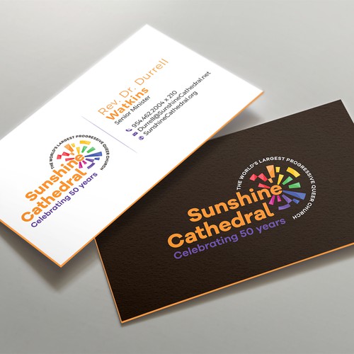 Business Card for Growing Progressing LGBTQ Church Design by kaylee CK